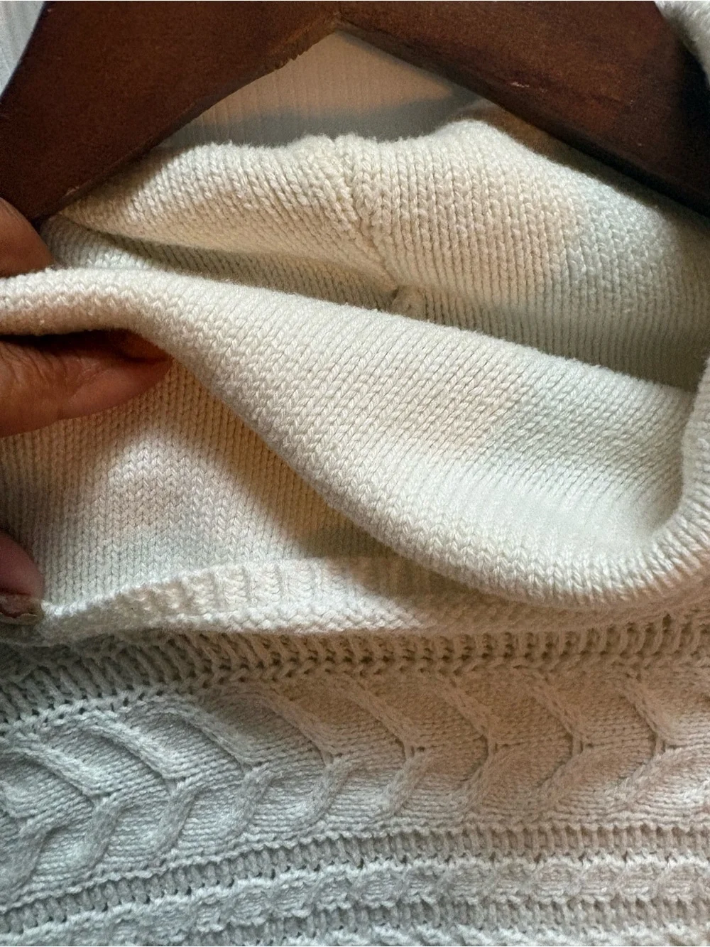 Jones New York Cream Cowl Neck Knit Sweater